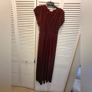 Baltic Born Athena Mulberry Pleated Maxi Dress, size XL